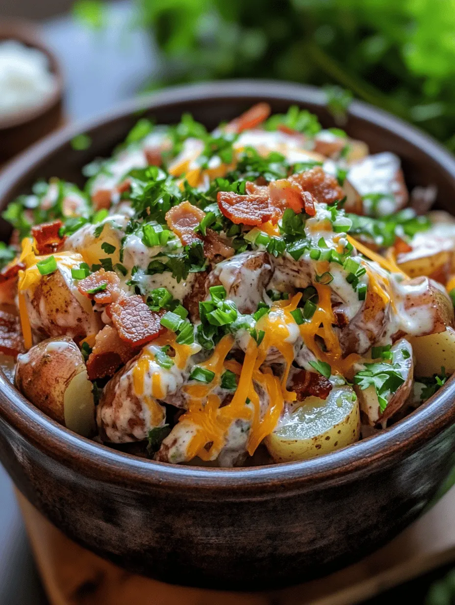 Indulge your taste buds with our Loaded Baked Potato Salad, a delightful twist on the classic potato salad that’s perfect for BBQs, picnics, or even cozy dinners at home! Creamy, cheesy, and packed with crispy bacon, this salad is a savory delight that elevates the humble potato into a star dish. Imagine tender potatoes smothered in a rich dressing, accented by crunchy green onions and oozing melted cheese—it’s a true crowd-pleaser that will steal the show at any gathering!