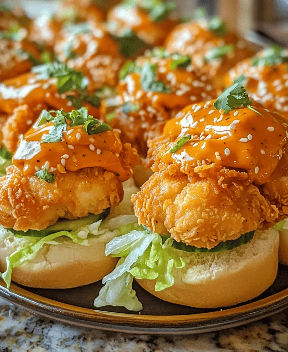 In the world of sliders, few recipes can rival the deliciousness of Bang Bang Chicken Sliders. These bite-sized delights offer a mouthwatering combination of crispy, fried chicken coated in a creamy, spicy sauce, all nestled in a soft bun. Perfect for parties, game days, or a family dinner, this recipe is straightforward and guarantees to impress your guests. The sliders are not just food; they are a culinary experience that brings flavor and a bit of fun to the table.