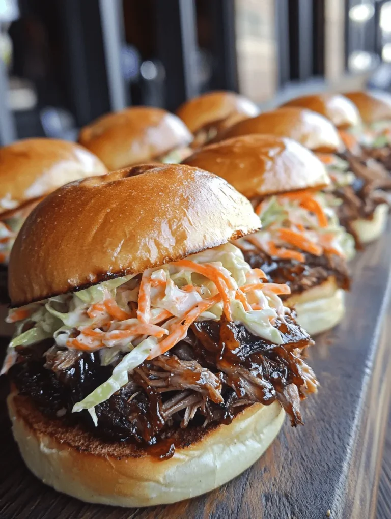 Imagine a plate full of tender, succulent Honey BBQ Pulled Pork Sliders with Coleslaw, served warm, dripping with savory sauce and crowned with crisp coleslaw. This dish is not just a meal; it's an experience that brings family and friends together around the table. Perfect for game days, backyard barbecues, or a cozy family dinner, these sliders are celebrated for their mouthwatering flavors and effortless preparation. Trust me, once you make these sliders, they will become a weekly staple.