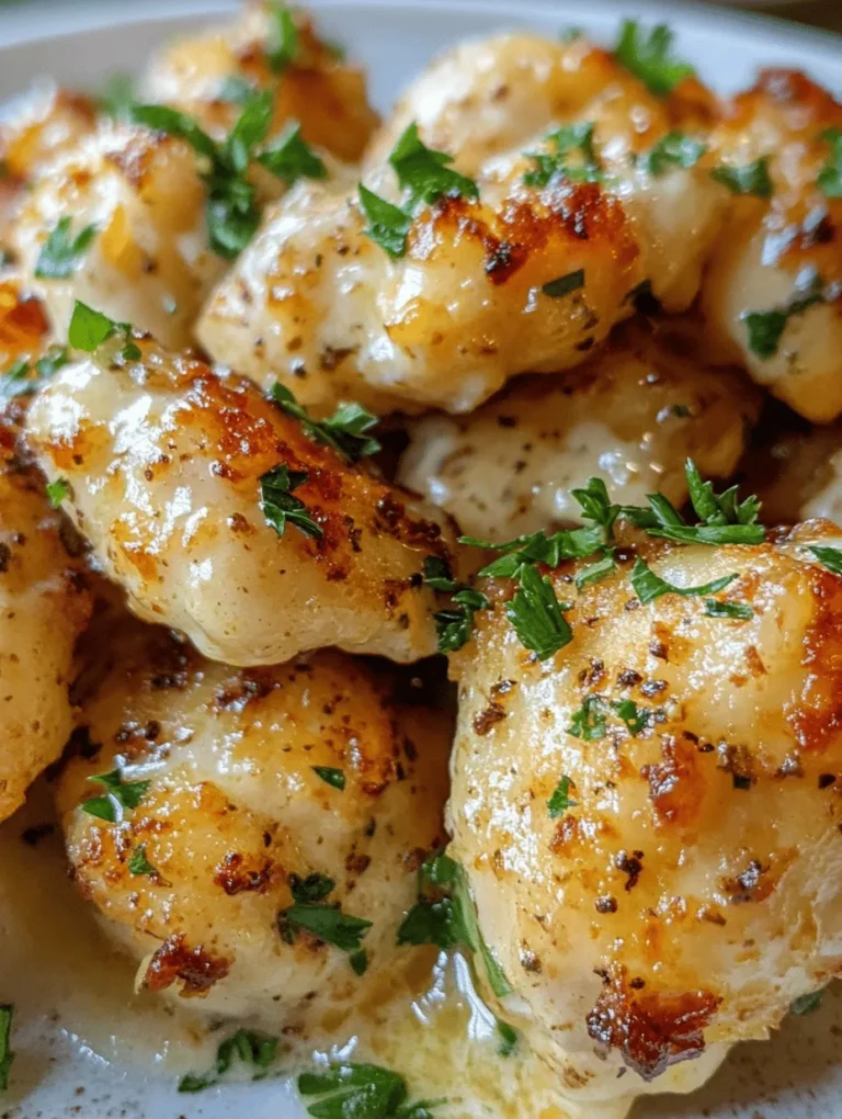 Imagine tender chicken bites infused with zesty lemon and fragrant herbs, all enveloped in a luscious garlic cream sauce. Lemon Herb Chicken Bites with Garlic Cream Sauce is a mouth-watering dish that brings a vibrant twist to your dinner table. This recipe is special not just for its irresistible combination of flavors but also for its simplicity. Perfect for busy weeknights or elegant dinner parties, this dish will have everyone asking for seconds!