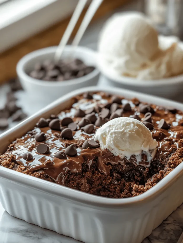 Are you ready for a dessert that’s both indulgent and incredibly easy to whip up? This Decadent 5-Ingredient Chocolate Chip Dump Cake is the answer to your sweet cravings! Imagine biting into a rich, gooey chocolate cake that melts in your mouth, bursting with layers of chocolate flavor. The best part? It requires only five ingredients and minimal effort, making it the perfect treat for any occasion, whether it's a family gathering or a cozy night in.