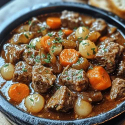 To achieve the perfect consistency for your Beef Bourguignon, understanding the thickening process is essential. The use of flour not only helps to thicken the sauce but also contributes to the overall flavor profile of the dish. When you dust the beef with flour before searing, it forms a light crust that adds texture and depth during the cooking process. As the beef cooks, the flour absorbs the juices released and, combined with the liquid from the broth and wine, creates a rich, velvety sauce.