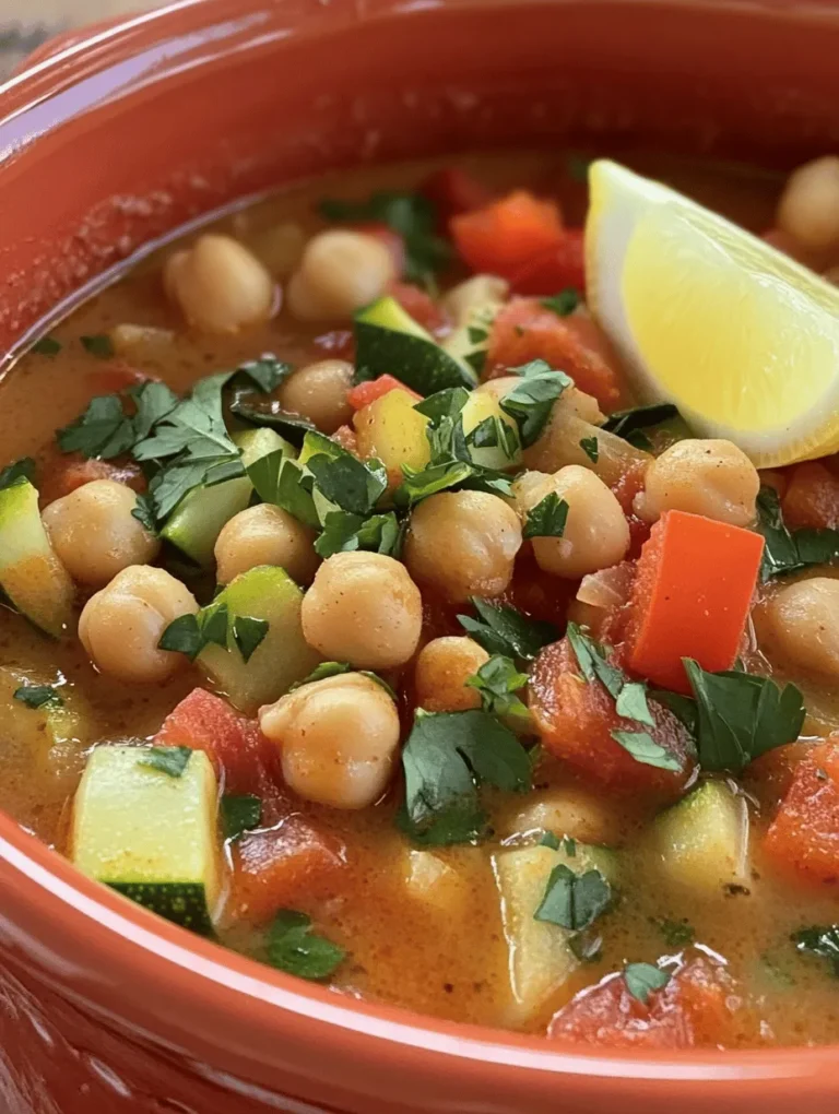 Immerse yourself in the delightful flavors of Morocco with this Moroccan Chickpea Stew! Bursting with aromatic spices and hearty vegetables, this stew is not just a meal; it's a celebration of vibrant tastes and textures. Perfect for any night of the week, this recipe warms the soul and tantalizes the taste buds, making it a go-to favorite for both vegans and meat-lovers alike. With its cooling lemon drizzle and fresh herbs, it’s bound to impress family and friends.