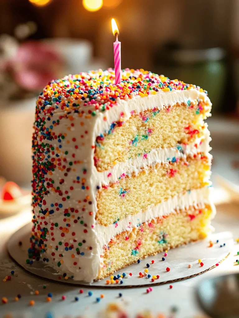 Imagine a cake that's not just a dessert, but a celebration on a plate! The Classic Birthday Happiness Cake combines fluffy vanilla layers with festive rainbow sprinkles, ensuring every slice radiates joy. Perfect for birthdays or any celebration, this cake ignites childhood memories filled with laughter, joy, and, of course, delicious cake! This delightful creation is sure to be the highlight of your next gathering.