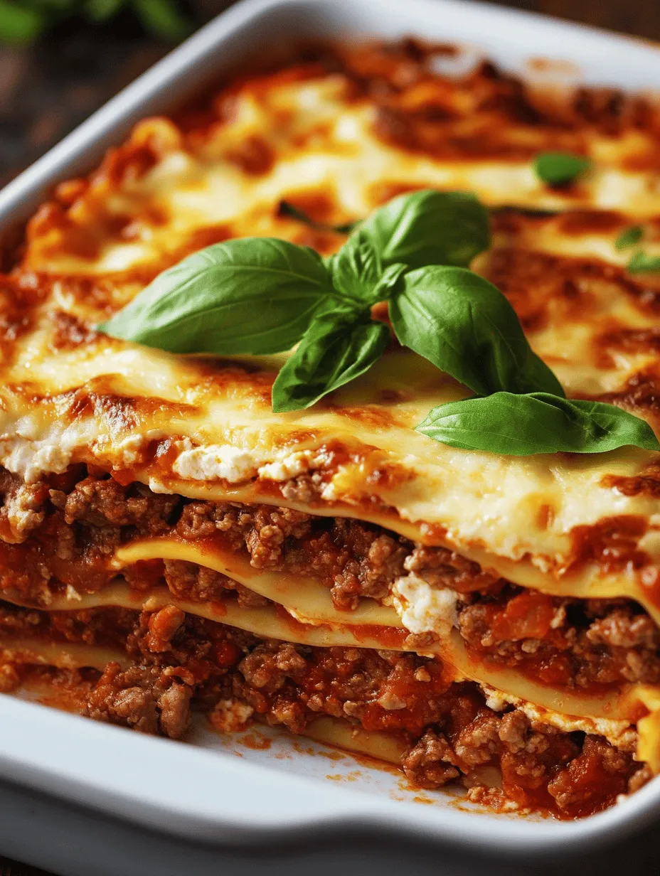 When it comes to comfort food, nothing quite compares to a Hearty Beef and Three-Cheese Lasagna. Picture yourself savoring layers of rich meat sauce, creamy ricotta, and a medley of three perfectly melted cheeses, all nestled between al dente noodles. This dish is beloved not just for its incredible flavors, but also for its ability to bring family and friends together around the table. The aroma that fills your kitchen while it bakes is simply irresistible!