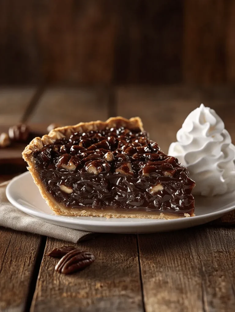 Imagine a slice of pie that captures the essence of indulgence in every bite. Our Rich and Gooey Chocolate Bourbon Pecan Pie marries the deep, nutty flavors of pecans with the rich decadence of semi-sweet chocolate and a hint of bourbon. This dessert has garnered a special place in the hearts of those who appreciate a twist on the classic pecan pie. One bite, and you'll understand why it’s a favorite among family gatherings and festive celebrations!