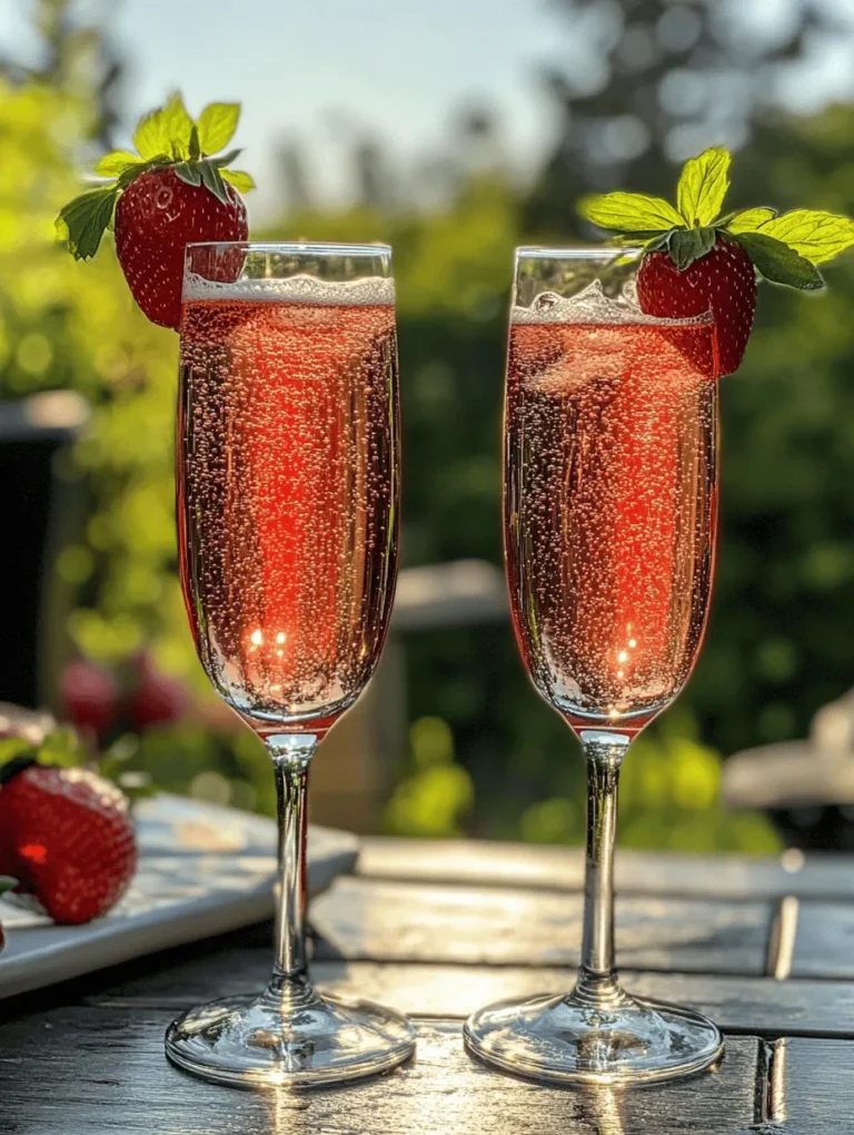 Imagine a glorious sunny afternoon spent with friends, laughter filling the air, and a refreshing Strawberry Champagne Spritzer in hand. This stunning drink, a delightful combination of fresh strawberries and bubbly champagne, is a celebration in a glass. Perfect for brunch, weddings, or simply a cozy evening on the patio, this cocktail not only tantalizes your taste buds but also adds a touch of sophistication to any gathering.