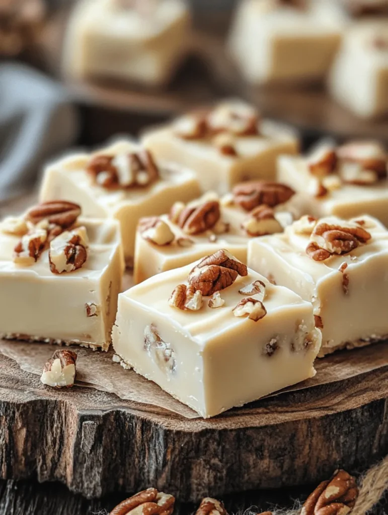 Imagine a creamy, luscious fudge that melts in your mouth, perfectly blending the rich notes of white chocolate with the warm undertones of dark rum. Buttery Rum White Chocolate Fudge Delight is not just a dessert; it's an experience that embodies comfort and indulgence. Whether you're looking to impress at a gathering or simply satisfy your sweet tooth, this fudge recipe promises to be a crowd-pleaser. Each bite offers a balance of sweetness and warmth, making it an ideal treat for special occasions or cozy nights in.