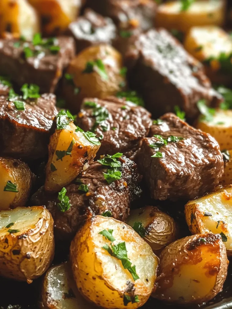 Imagine tender steak bites seared to perfection, accompanied by crispy golden potatoes drenched in garlicky butter. This Garlic Butter Steak Bites & Crispy Potatoes dish is not just a meal; it’s a celebration! It brings together the rich, savory flavors of steak and garlic with the irresistible crunch of perfectly cooked potatoes. Whether you’re cooking a cozy family dinner or a special gathering with friends, this dish is bound to impress and satisfy everyone at the table.