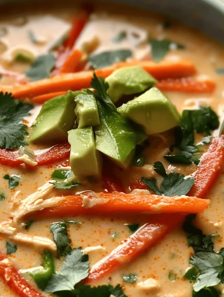 If you're in search of a comforting and satisfying soup that warms the heart and delights the taste buds, look no further than this Creamy Chicken Tortilla Soup Delight! This soup combines tender shredded chicken, vibrant vegetables, and a luscious creamy broth, all topped with crispy tortilla strips, making it the perfect bowl of goodness for a chilly evening or a cozy gathering with friends. With every spoonful, you’ll experience a delightful symphony of flavors that is sure to become a household favorite.