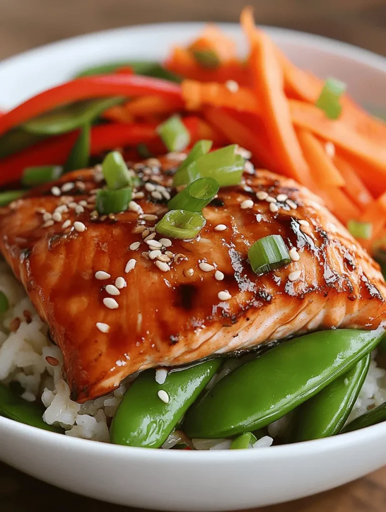 Imagine biting into a beautifully cooked salmon fillet, glistening with a sweet and savory teriyaki glaze, served over a fluffy bed of jasmine rice. Topped with vibrant vegetables and a sprinkle of sesame seeds, this Teriyaki Salmon Bowl is not just a meal; it's an experience. Perfectly balancing flavor, nutrition, and aesthetics, this dish is a household favorite that comes together quickly. Whether you're a seasoned chef or a kitchen novice, this recipe will impress everyone at the dinner table!