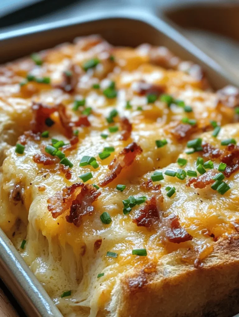 Imagine a dish that encapsulates comfort food at its finest—a 3 Cheese Bacon Grilled Cheese Bake! This decadent recipe is the ultimate blend of cheesy goodness, crispy bacon, and perfectly toasted bread, baked to golden perfection. Whether you’re serving it for brunch, potlucks, or a cozy family dinner, this dish is sure to impress everyone around the table. Tailored to please both kids and adults, it's a fantastic twist on the classic grilled cheese sandwich, creating an indulgent experience that you'll want to dive into.