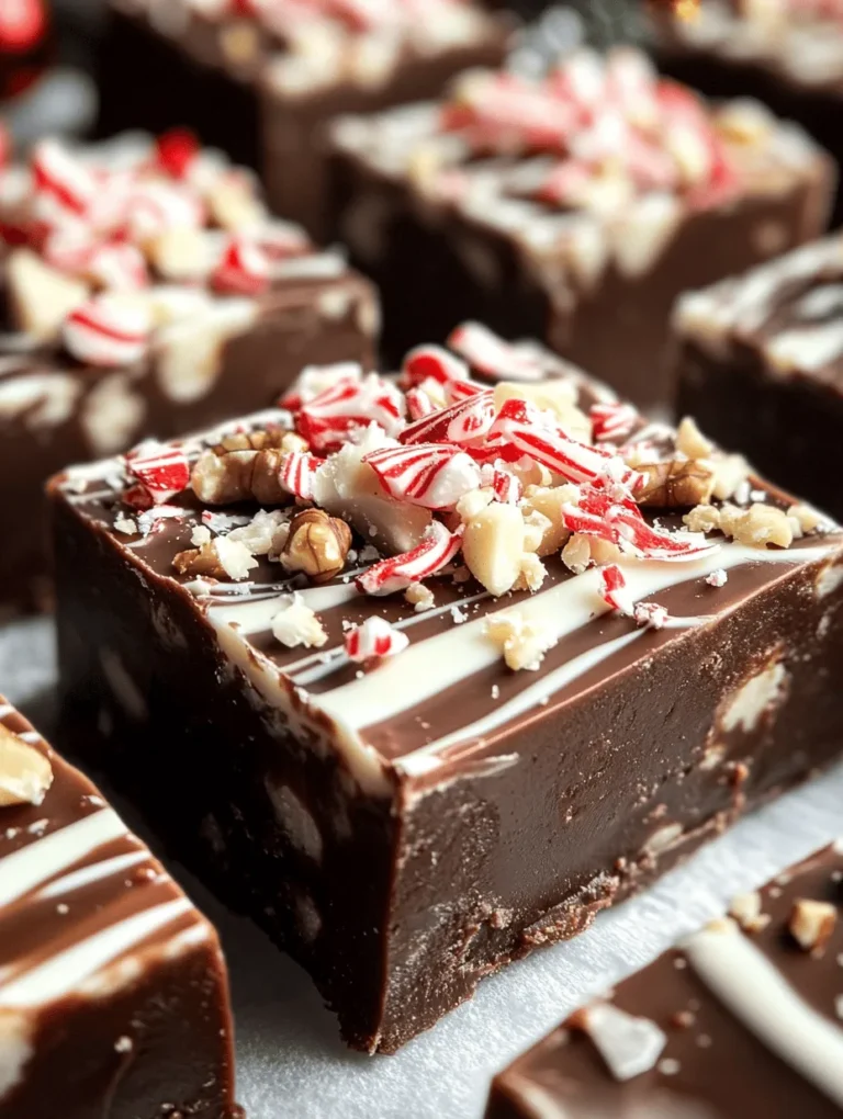 The holiday season is a magical time filled with joy and sweet treats, and nothing embodies that spirit quite like Magical Christmas Fudge! This rich and creamy confection, adorned with festive crushed peppermint and drizzled with white chocolate, is not only a feast for the eyes but also a delightful indulgence that melts in your mouth. As you prepare this fudge, memories of family gatherings, laughter, and the warmth of the season will surely fill your heart. This recipe is unique because it combines classic fudge flavors with the refreshing essence of peppermint, making it a deliciously festive treat for everyone to enjoy.