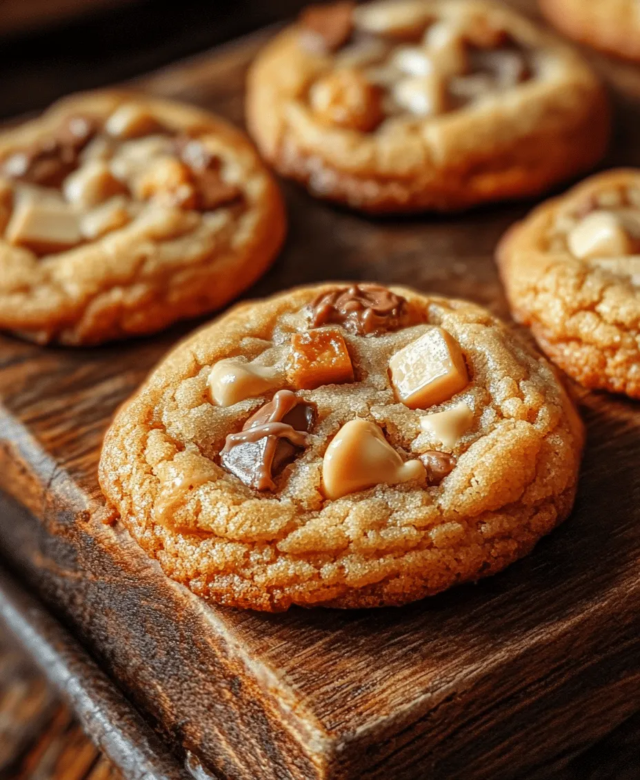 To fully appreciate our Browned Butter Toffee Chocolate Chip Cookies, it’s essential to understand the browning process of butter. When butter is heated, the water content evaporates, and the milk solids begin to brown. This Maillard reaction, where proteins react with sugars, creates a complex flavor profile that adds depth to baked goods. The transformation from regular butter to browned butter is not merely a change in color; it significantly enhances the cookie's overall taste, introducing a rich, nutty aroma that is irresistible.