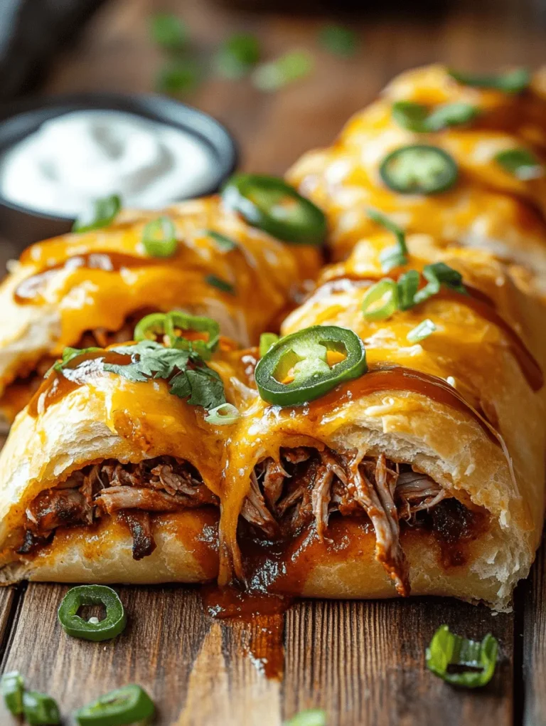 Imagine sinking your teeth into a golden, flaky pastry that bursts with smoky, tender pulled pork, tangy BBQ sauce, and ooey-gooey cheese. These BBQ Pulled Pork Nacho Bombs are a game-changer for your snack table or party platter! They’re not only a crowd-pleaser but also a fun finger-food that combines the comforting flavors of nachos with the succulent goodness of BBQ. Whether it’s game day, a casual gathering, or just a cozy night in, these nacho bombs will elevate any occasion.