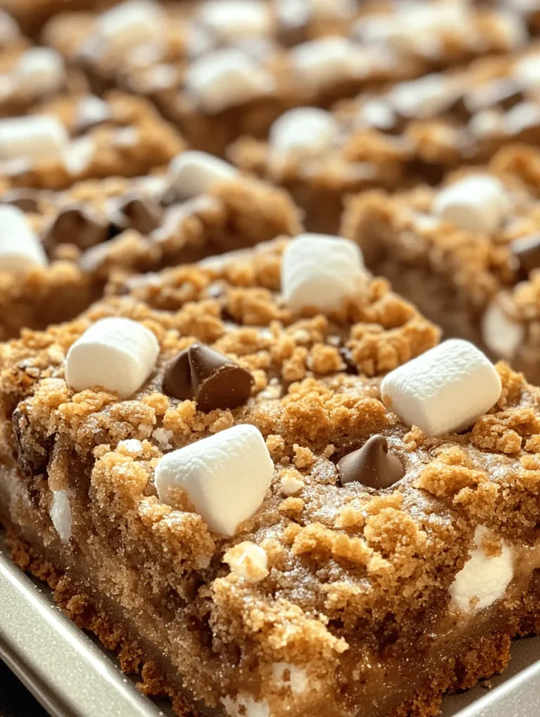 If you’re on the lookout for the ultimate dessert that captures the essence of summer nights around the campfire, then our Gooey S'mores Cookie Bars are exactly what you need! Imagine layers of soft, chewy cookie dough combined with melty chocolate, fluffy marshmallows, and crunchy graham crackers. This delightful treat is perfect for sharing and guarantees to please everyone—from kids to adults. Every bite is a nostalgic reminder of backyard bonfires, making these bars not just a dessert, but a heartwarming experience.