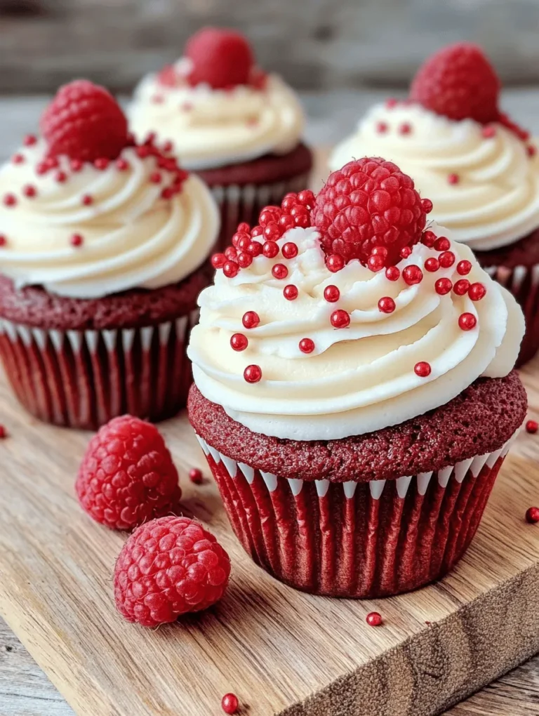 These Heartfelt Red Velvet Cupcakes are not just a dessert; they are a heartfelt expression of love! Picture this: moist, velvety cupcakes topped with a luscious cream cheese frosting, decorated with dazzling red sprinkles. Perfect for special occasions such as Valentine's Day, birthdays, or any celebration filled with love, these cupcakes will win hearts with their rich flavor, beautiful color, and delightful sweetness.