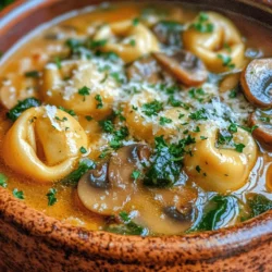 In the world of comfort food, few dishes can rival the warmth and satisfaction offered by a hearty bowl of creamy soup. Today, we're diving into a delightful recipe that brings together the richness of cheese tortellini, the earthy flavors of mushrooms, and the vibrant freshness of spinach: Creamy Parmesan Mushroom and Spinach Tortellini Soup. This dish is not only a feast for the senses but also a quick and wholesome meal that is perfect for any season.