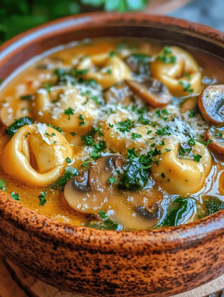 In the world of comfort food, few dishes can rival the warmth and satisfaction offered by a hearty bowl of creamy soup. Today, we're diving into a delightful recipe that brings together the richness of cheese tortellini, the earthy flavors of mushrooms, and the vibrant freshness of spinach: Creamy Parmesan Mushroom and Spinach Tortellini Soup. This dish is not only a feast for the senses but also a quick and wholesome meal that is perfect for any season.