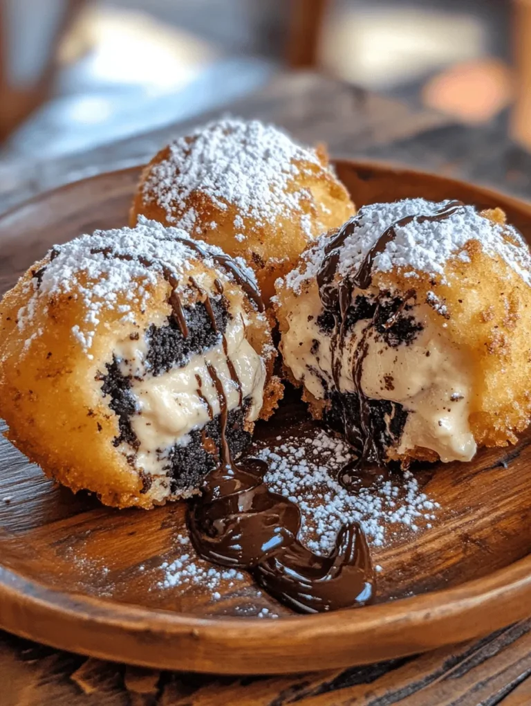 Imagine this: a crispy, golden shell that houses a creamy, luscious cheesecake filling nestled inside an Oreo cookie. That's what you get with these Deep-Fried Oreo Cheesecake Bombs! Perfect for parties or just a sweet treat at home, these delights are the epitome of comfort food meets decadent dessert. Bite into one, and you're met with a delightful explosion of flavors and textures. It’s a crowd-pleaser that brings a smile to everyone’s face and is sure to satisfy your sweet tooth.