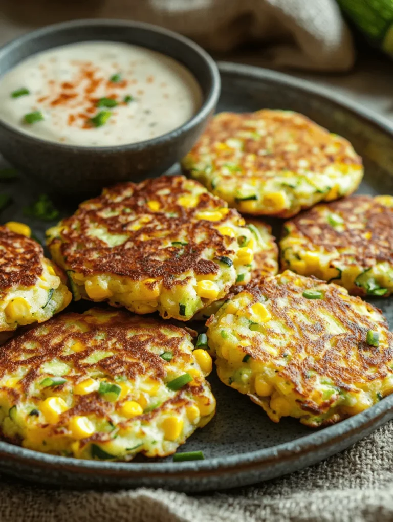 Fritters have made their mark as a beloved snack or appetizer in cuisines around the world, thanks to their versatility and satisfying crunch. Among the myriad of fritter options, Zucchini Corn Fritters Delight stands out as a delightful combination of fresh vegetables and flavorful seasonings. Perfectly crispy on the outside yet tender on the inside, these fritters are not just delicious but also packed with health benefits, making them an ideal choice for a guilt-free treat.