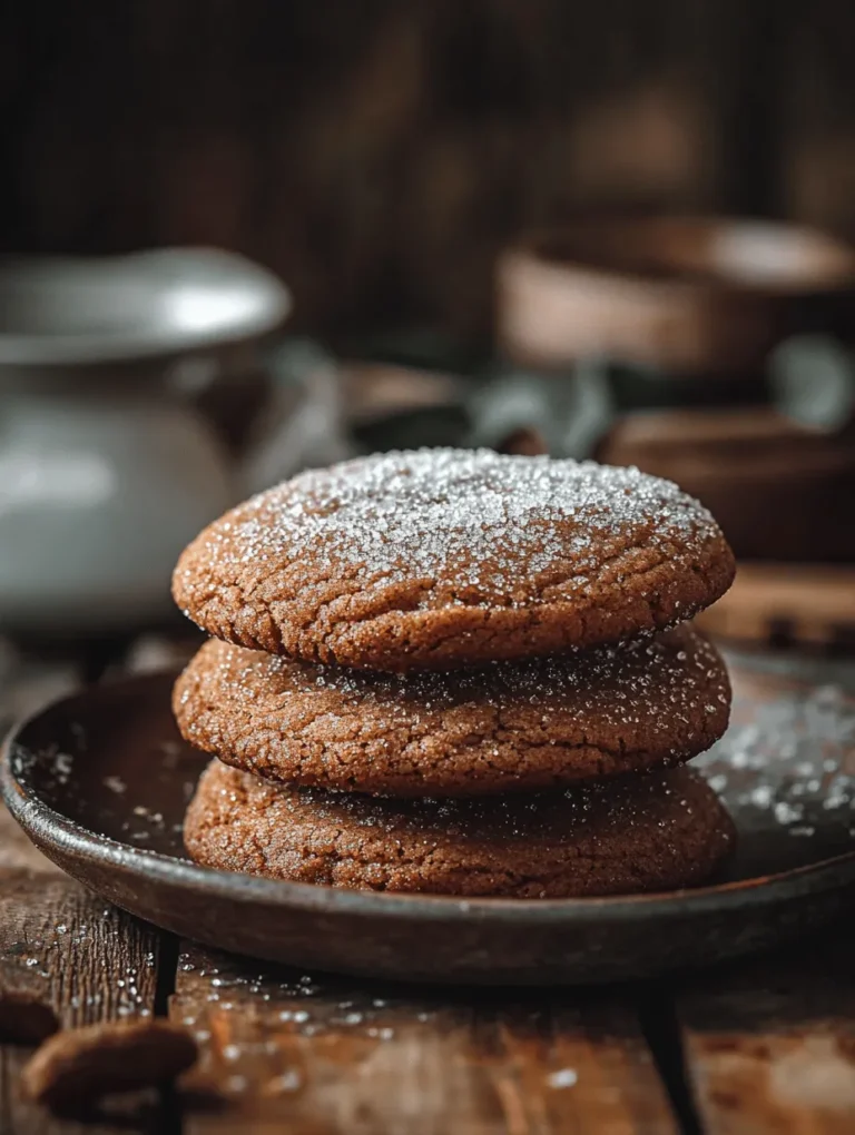 Get ready to indulge in the warm, aromatic flavors of Big Soft Ginger Cookies! Perfectly spiced with ginger, cinnamon, and cloves, these cookies deliver a chewy texture that melts in your mouth. Whether you're cozying up with a cup of tea or hosting a festive gathering, these soft ginger cookies are sure to impress. This family recipe has been a beloved treat for years, bringing back memories of baking with loved ones during the holiday season.