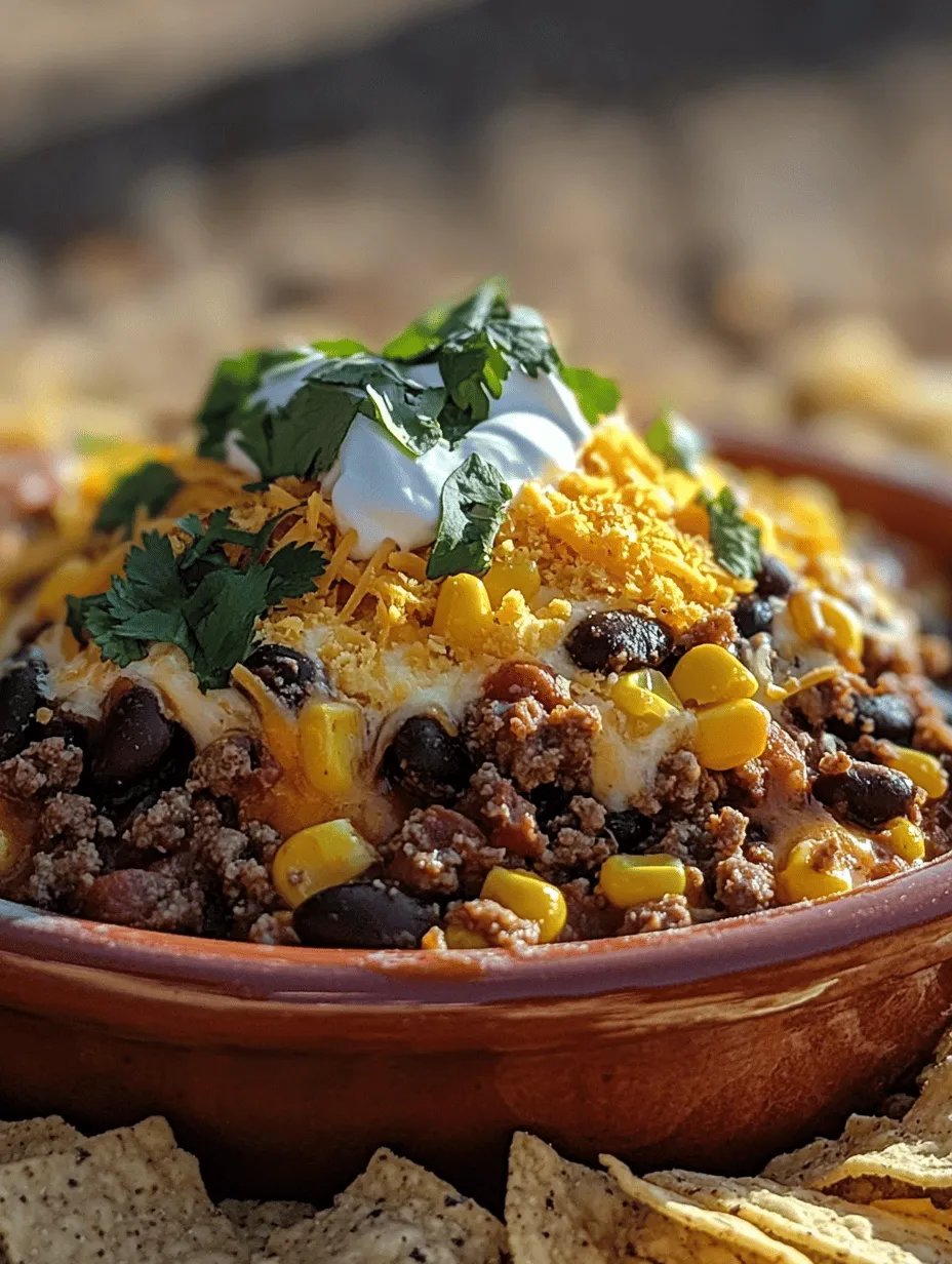 Imagine a warm, bubbling casserole, overflowing with vibrant colors and flavors reminiscent of a classic taco night. This Zesty Tex-Mex Taco Casserole is a crowd-pleaser that brings together the richness of seasoned ground beef or turkey, wholesome black beans, sweet corn, and a melty cheese topping all encased in crispy tortilla layers. Perfect for family dinners or game-day gatherings, this dish is sure to elevate your culinary experience. It combines simplicity with a taste explosion that will have your taste buds dancing.