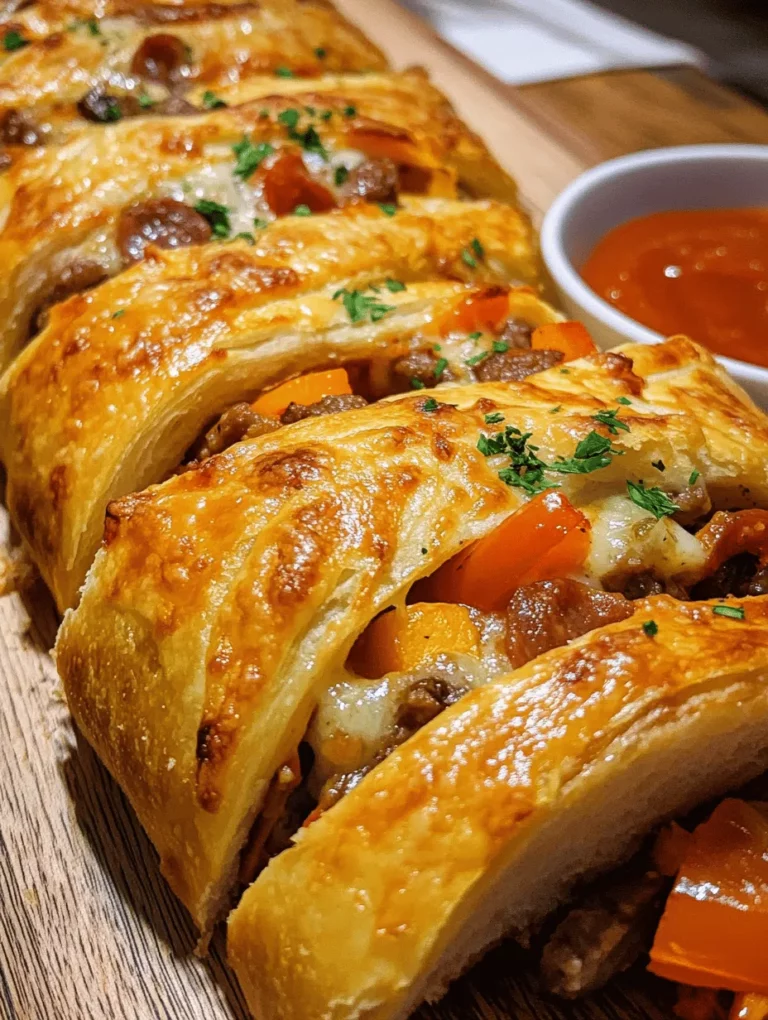 Stromboli is a beloved Italian-American dish that has captured the hearts and appetites of food lovers across the globe. This delightful rolled pizza creation is not only versatile but also incredibly satisfying, making it a fantastic choice for family dinners, game nights, or any gathering where good food is a must. The beauty of homemade Stromboli lies in its customizability; you can adapt the fillings to suit your taste preferences or dietary requirements, ensuring that every bite is a reflection of your culinary creativity.