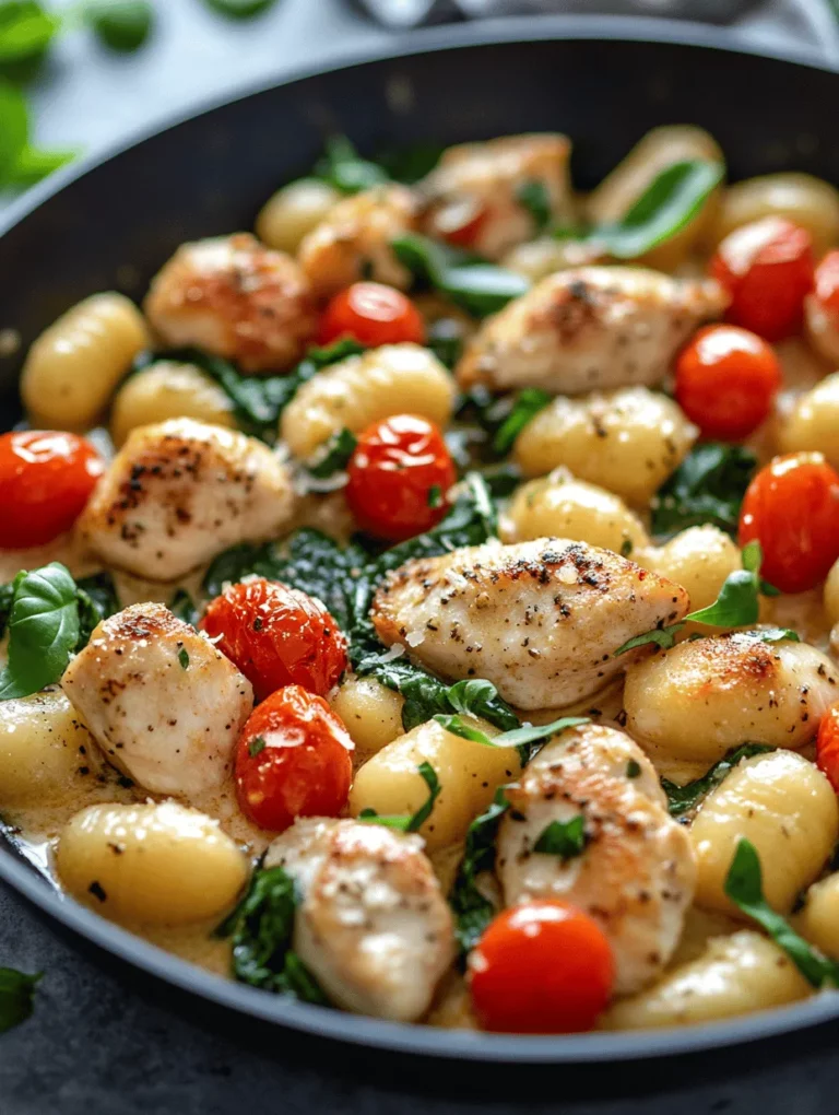 In today’s fast-paced world, the importance of quick and flavorful meals cannot be overstated. Whether you're coming home from a busy day at work or are simply looking for a delightful dish that can be whipped up in no time, the Garlic Chicken Gnocchi Skillet is an absolute winner. This recipe is not only easy to prepare but also brings together a medley of flavors that will leave your taste buds singing. Imagine tender pieces of chicken, pillowy potato gnocchi, and vibrant vegetables all simmered in a creamy garlic sauce—it's comfort food at its finest and can easily become a go-to weeknight dinner option.