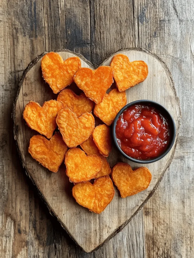 Are you ready for a fun twist on a classic snack? These Heart-Shaped Sweet Potato Fries are not only adorable but are bursting with flavor and nutritional goodness! Crisp on the outside and tender on the inside, they provide a unique take on traditional fries that’s perfect for any occasion, whether it’s a cozy night in or a romantic dinner. Plus, the accompanying spicy ketchup dip adds zing that'll keep you coming back for more! This recipe is as special as the love you’ll share while enjoying it!