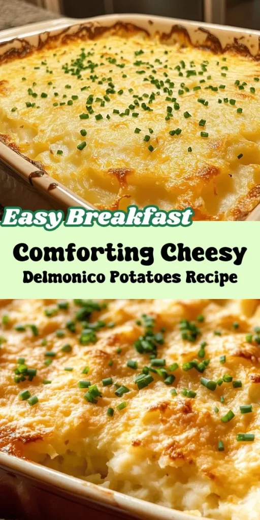 Indulge in the creamy, cheesy goodness of Cheesy Delmonico Potatoes, a comforting side dish that’s perfect for family gatherings and festive occasions. Originating from the iconic Delmonico restaurant in New York, this dish combines tender russet potatoes, a rich cheese sauce, and aromatic vegetables to create a delicious experience for your taste buds. With its layers of flavor and textures, Cheesy Delmonico Potatoes are not just a side but a delightful centerpiece that complements any main course. Discover the rich history, key ingredients, and easy preparation steps to bring this classic comfort food to your kitchen today!