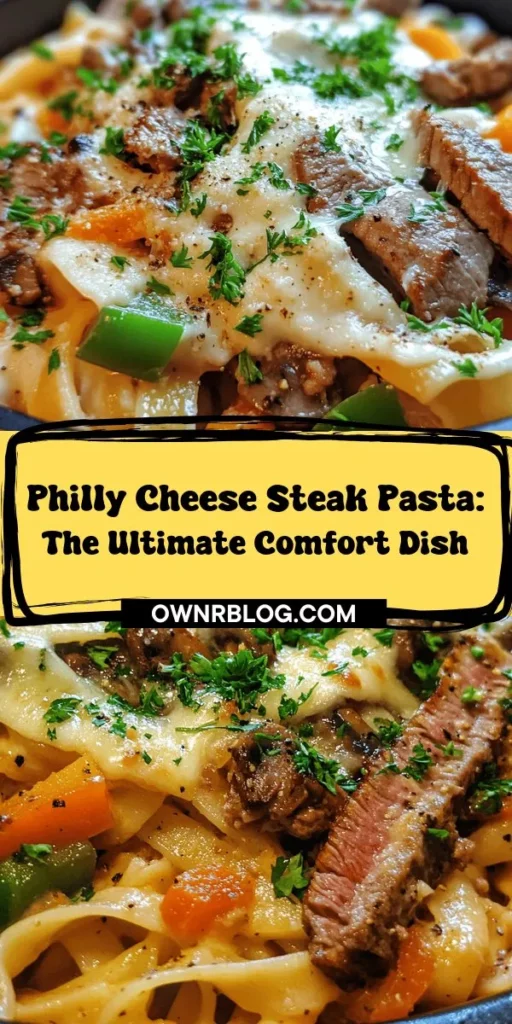 Indulge in the comforting flavors of Philly Cheese Steak Pasta with this easy and delicious recipe. Perfect for weeknight dinners or special occasions, this dish combines tender sirloin steak, sautéed bell peppers and onions, and a rich, creamy cheese sauce over your choice of fettuccine or penne pasta. With a few simple ingredients and straightforward steps, you'll impress your family and friends with a hearty meal that's bursting with flavor. Whether you're a fan of classic cheesesteaks or just looking for a new pasta dish, this recipe has something for everyone. Dive in and enjoy a plate of this delicious comfort food!