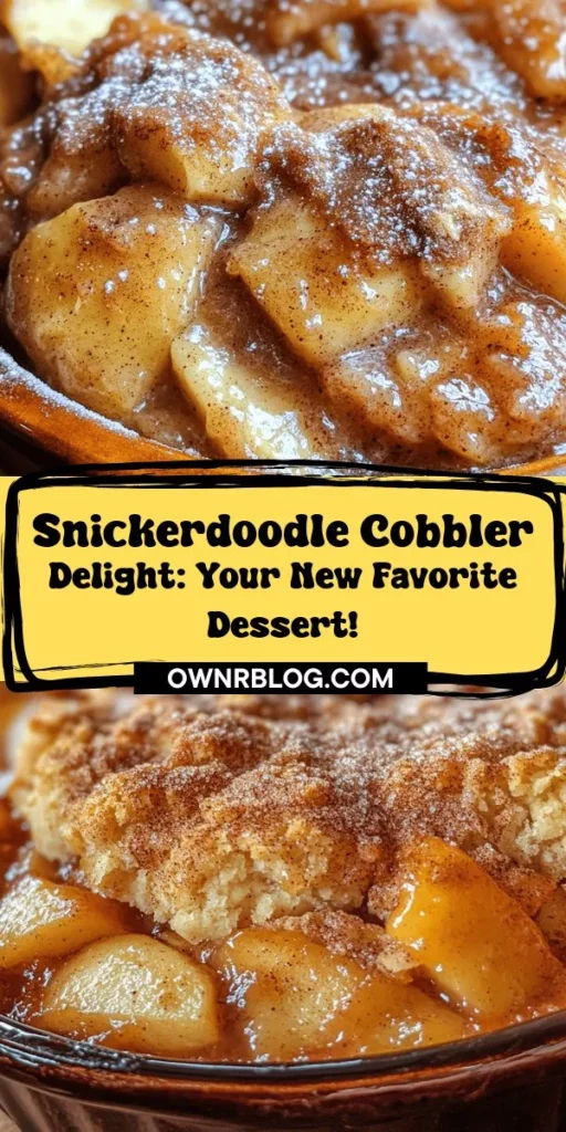 Discover the delicious Snickerdoodle Cobbler Delight, a comforting dessert that combines the warm flavors of classic snickerdoodle cookies with a luscious fruit cobbler. This unique treat features a cinnamon-sugar topped dough enveloping a sweet and juicy fruit filling, offering a delightful twist on two beloved favorites. Perfect for gatherings or cozy nights in, this easy recipe allows for customization with seasonal fruits like peaches, apples, or berries. Indulge in this mouthwatering dessert that's sure to impress friends and family!