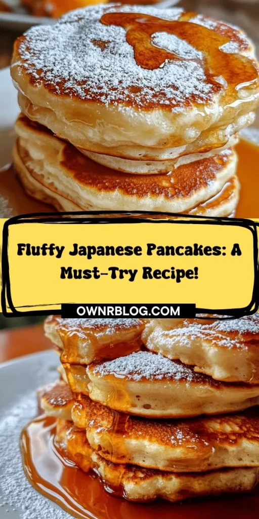 Discover the delight of fluffy Japanese pancakes with this easy-to-follow recipe! These airy, pillowy treats are not only visually stunning but also a joy to eat. Learn the special technique that sets these pancakes apart from traditional ones and impress your friends and family. Perfect for breakfast or dessert, enjoy them with your favorite toppings! Start your culinary adventure today! #JapanesePancakes #FluffyPancakes #BrunchGoals #CulinaryAdventure #FoodieFun #PancakeRecipe #BreakfastIdeas