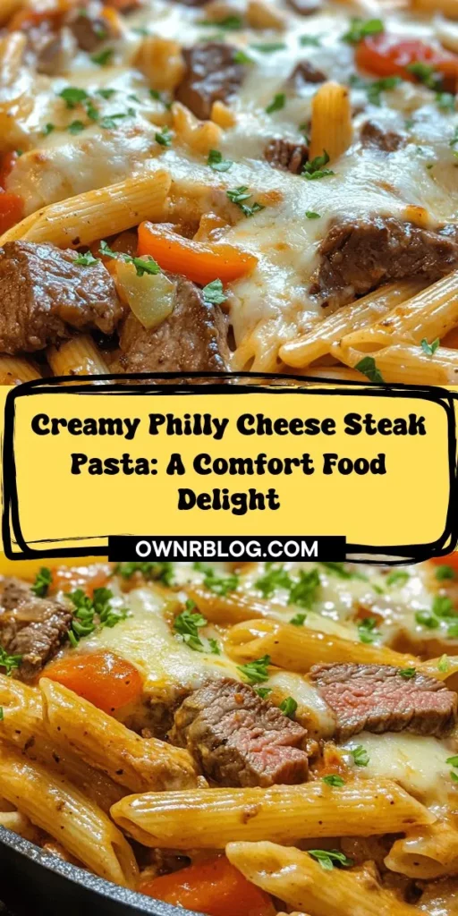 Transform a classic Philly cheesesteak into a creamy pasta dish with this effortless Philly Cheese Steak Pasta recipe. In just 30 minutes, enjoy the rich flavors of tender sirloin steak, sautéed onions, and peppers enveloped in a luscious cheese sauce. Perfect for family dinners or entertaining guests, this hearty meal blends nostalgia with innovation, making it a must-try comfort food. Follow the simple ingredients and cooking tips to create a satisfying dish that showcases the beloved flavors of Philadelphia. Dive into this delicious twist on a classic and impress everyone at your table!