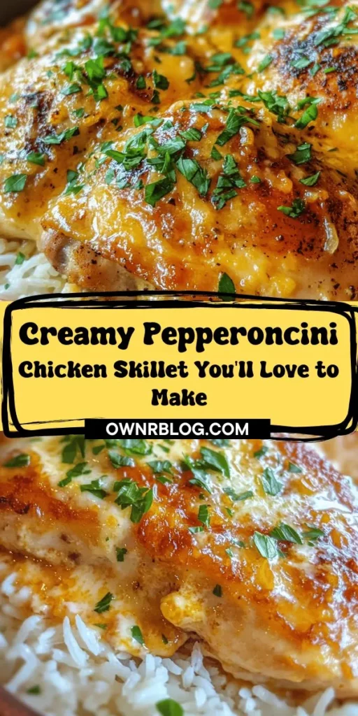 Discover the deliciousness of Creamy Pepperoncini Chicken Skillet, a quick and easy recipe that blends creamy, tangy, and savory flavors. Perfect for busy weeknights, this dish features tender chicken thighs, vibrant pepperoncini peppers, and a rich, velvety sauce that will impress your family or guests. With simple ingredients and straightforward preparation steps, you can create a restaurant-quality meal in your kitchen. Ideal for gatherings or a cozy dinner, this recipe is sure to become a household favorite. Dive into this culinary adventure and savor every bite!