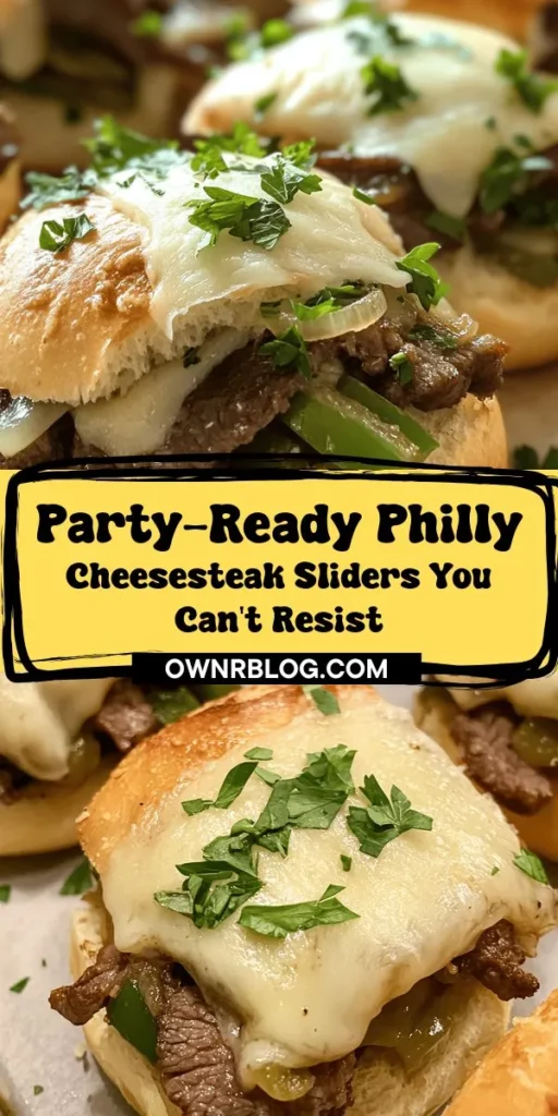 Discover the ultimate party snack with these Philly Cheesesteak Sliders! This recipe transforms the beloved classic into mini sandwiches that are perfect for sharing. With tender ribeye steak, caramelized onions and peppers, and gooey provolone cheese all packed into soft slider rolls, these sliders are sure to impress your guests. Whether for game day or a casual get-together, this delicious twist on a Philly favorite brings fun and flavor to any occasion. Get ready to dive into the step-by-step instructions and tips to make the best sliders ever!