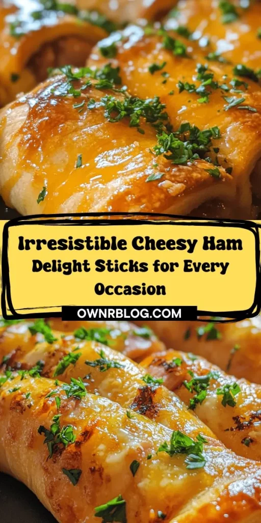 Looking for the perfect appetizer that will wow your guests? Try these Cheesy Ham Delight Sticks! A mouthwatering blend of savory ham, sharp cheddar, and gooey mozzarella wrapped in flaky crescent roll dough makes for an irresistible treat. Easy to make and ready in just 15 minutes, these sticks are perfect for parties, game days, or casual family gatherings. With a simple ingredient list and delicious flavor combinations, they’re sure to become a new favorite in your menu rotation. Serve them with your favorite dipping sauces for an extra touch. Don’t miss out on this crowd-pleaser!