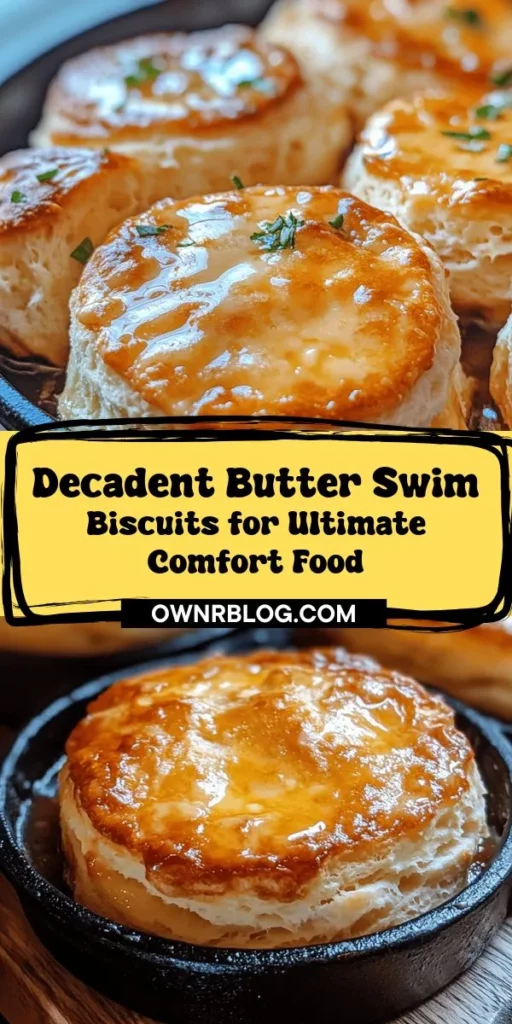 Indulge in the comforting warmth of homemade Butter Swim Biscuits! These delightful treats boast a rich buttery flavor and fluffy texture that makes them a perfect addition to any meal. With quality ingredients and simple steps, you can recreate this Southern classic right in your kitchen. Serve them with breakfast, soups, or your favorite spreads, and enjoy the sense of connection that comes from sharing good food. Give them a try today! #ButterSwimBiscuits #ComfortFood #BakingJoy #SouthernCuisine #HomemadeDelight