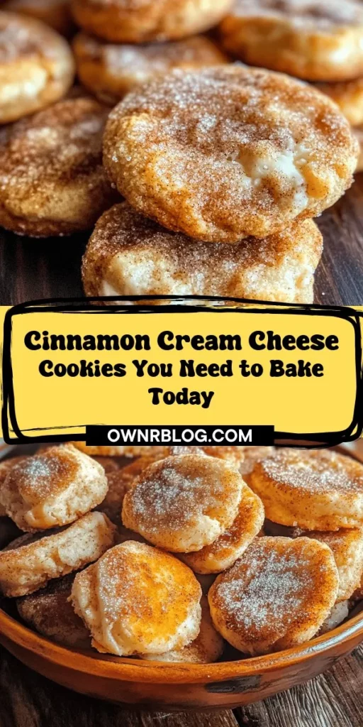 Discover the joy of baking with this delicious Cinnamon Cream Cheese Cookies recipe! These soft, chewy cookies combine the rich creaminess of cream cheese with the warm spice of cinnamon for a treat that's perfect for any occasion. Ideal for gatherings, gifting, or simply enjoying at home, these cookies will delight your taste buds. Bake a batch today and savor the sweet, comforting flavors! #CinnamonCookies #CreamCheese #BakingFun #HomemadeTreats #CookieRecipe #Yummy