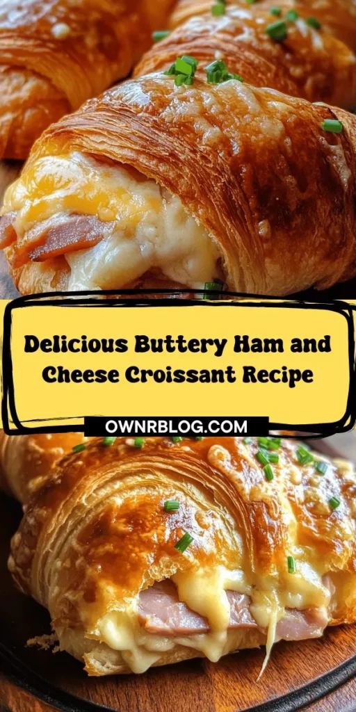 Indulge in the luxurious taste of Buttery Ham and Cheese Croissant Delight, the perfect breakfast or brunch dish! This recipe combines flaky croissants with savory ham and gooey cheese for a warm, comforting experience that will elevate any meal. Easy to make and wonderfully satisfying, it's ideal for gatherings or cozy mornings at home. With simple ingredients and straightforward steps, you can enjoy this gourmet treat today! #CroissantRecipe #BrunchIdeas #ComfortFood #HamAndCheese #Foodie