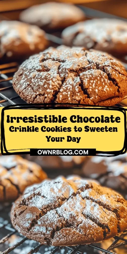 Indulge in the deliciousness of homemade chocolate crinkle cookies! With their rich chocolate flavor and distinctive cracked tops dusted with powdered sugar, these treats are perfect for any occasion. Discover the art of baking these chewy cookies with a simple guide on ingredients, mixing, and baking techniques. You’ll learn how to achieve that perfect texture and explore fun variations to customize your cookies. Whether you’re enjoying them with a warm cup of milk or gifting them to friends, these cookies are sure to bring joy to everyone. Start your baking adventure today and impress your loved ones with this delightful chocolate treat!