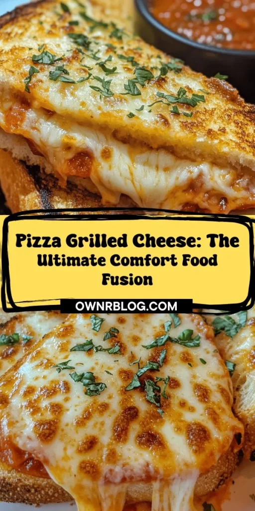 Discover the ultimate comfort food fusion with Pizza Grilled Cheese Delight! This mouthwatering recipe combines crispy sourdough bread, gooey mozzarella, savory pepperoni, and zesty pizza sauce for an unforgettable taste experience. Perfect for lunch, dinner, or a cozy snack, this dish is loved by kids and adults alike. Get ready to indulge in cheesy goodness that evokes nostalgia and satisfies cravings. Try it now! #GrilledCheese #PizzaDelight #ComfortFood #RecipeIdeas #FoodLovers #Yummy #CheeseLovers