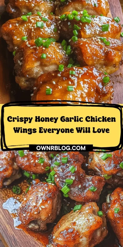 Get ready to elevate your next gathering with these Crispy Honey Garlic Baked Chicken Wings! Perfectly crispy with a deliciously sticky glaze, this simple recipe is sure to delight friends and family. Baked instead of fried, they offer a healthier option without sacrificing flavor. Enjoy the sweet and savory combination of honey, garlic, and soy sauce in these crowd-pleasing wings that are perfect for game days, parties, or family dinners. Dive into the full recipe today and impress your guests with this irresistible dish!