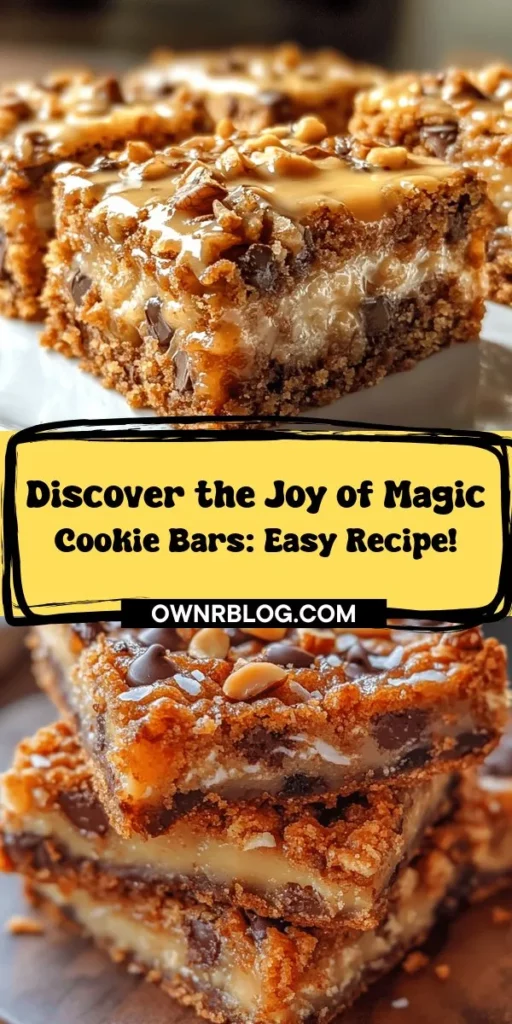 Discover the joy of baking with Magic Cookie Bars, a delicious treat that combines sweet, salty, chewy, and crunchy flavors in every bite. This ultimate guide walks you through the simple steps to create these versatile desserts perfect for any occasion. With a buttery graham cracker crust layered with chocolate chips, coconut, and sweetened condensed milk, these bars promise a delightful flavor experience that is sure to impress. Plus, learn tips for customizing your bars and serving suggestions to make them even more special. Perfect for potlucks or a cozy night in, Magic Cookie Bars are a timeless dessert that everyone will love!