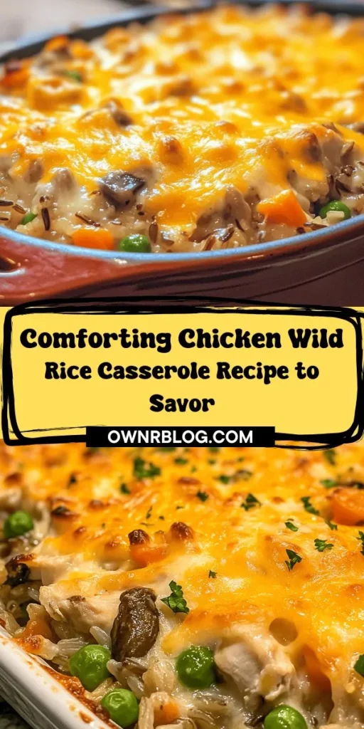 Discover the ultimate comfort food with this Heavenly Chicken Wild Rice Casserole! Perfect for cozy family dinners or potlucks, this dish brings together tender chicken, nutty wild rice, and a variety of vibrant vegetables, all enveloped in a creamy, cheesy goodness. Packed with lean protein and fiber, it’s not only delicious but also nutritious. Follow our easy step-by-step instructions to recreate this comforting classic, and enjoy the heartwarming flavors that will have everyone asking for seconds! Great for weeknight meals or special gatherings, this casserole is sure to become a favorite in your home.