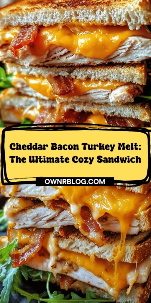 Discover the ultimate comfort food with the Cheddar and Bacon Turkey Melt on Sourdough! This hearty sandwich features layers of crispy bacon, tender turkey breast, and sharp cheddar cheese, all nestled between crunchy sourdough bread. Perfect for a satisfying lunch or a quick dinner, it's easy to prepare and packed with flavor. With just a few simple ingredients, you can create a melt that’s not only delicious but also customizable to suit your taste. Add fresh greens for a nutritious boost and enjoy the delightful contrast of textures and tastes in every bite. Get inspired to make this mouthwatering sandwich today!