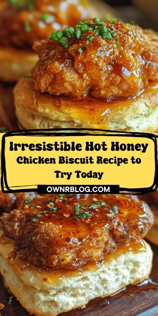 Discover the perfect blend of Southern comfort and bold flavors with our Hot Honey Chicken Biscuits recipe! This delightful dish features juicy fried chicken marinated in buttermilk, nestled between flaky, buttery biscuits, and drizzled with homemade hot honey for an irresistible sweet and spicy kick. Whether you're a seasoned home cook or just starting out, our step-by-step guide will show you how to create this mouthwatering meal that’s sure to impress your family and friends. Dive into the world of comfort food with a modern twist and enjoy every savory bite!