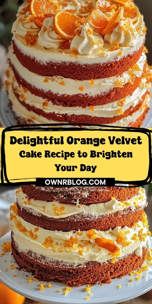 Discover the vibrant taste of Orange Velvet Cake with this refreshing twist on a classic recipe! Bursting with citrus flavor and topped with rich cream cheese frosting, this cake is perfect for any celebration or a cozy afternoon treat. With easy-to-follow instructions and ingredient insights, you'll impress your guests and delight your taste buds. Try it out for your next gathering! #OrangeVelvetCake #Baking #Desserts #Yummy #CakeRecipe #CitrusDessert #SweetTreats #Foodie