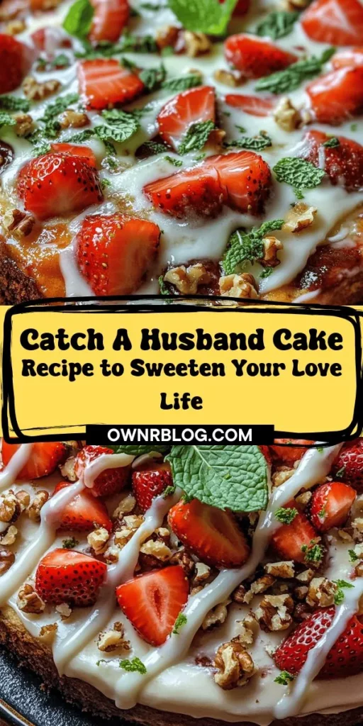 Discover the delightful tradition of the Catch A Husband Cake, a charming dessert that has captured hearts in the South. With its moist texture, rich flavors, and lovely presentation, this cake is perfect for bridal showers, weddings, or any romantic gathering. Learn about the simple yet delicious ingredients, including fresh strawberries and optional chopped walnuts, that come together to create this sweet masterpiece. Not only is it easy to prepare, even for novice bakers, but it’s also sure to impress anyone you make it for. Dive into the baking process and make your own Catch A Husband Cake to create sweet memories and win hearts!